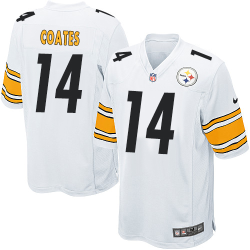 Men's Game Sammie Coates Nike Jersey White Road - #14 NFL Pittsburgh Steelers